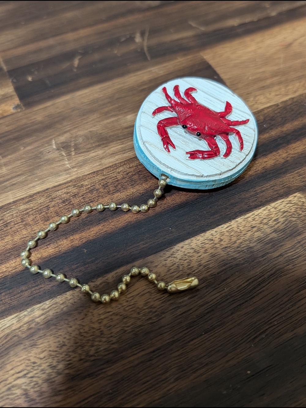 Ceiling Fan Nautical Costal Red Crab Fan Pull Chain